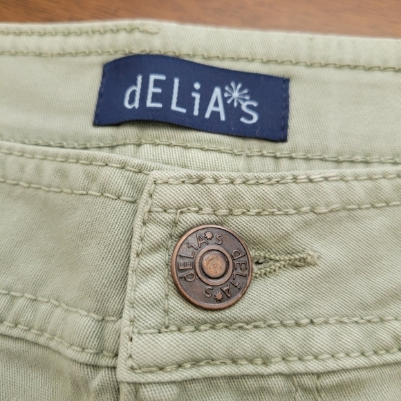 Delia's Twill Khaki Olive Short Shorts 5 - Picture 6 of 9